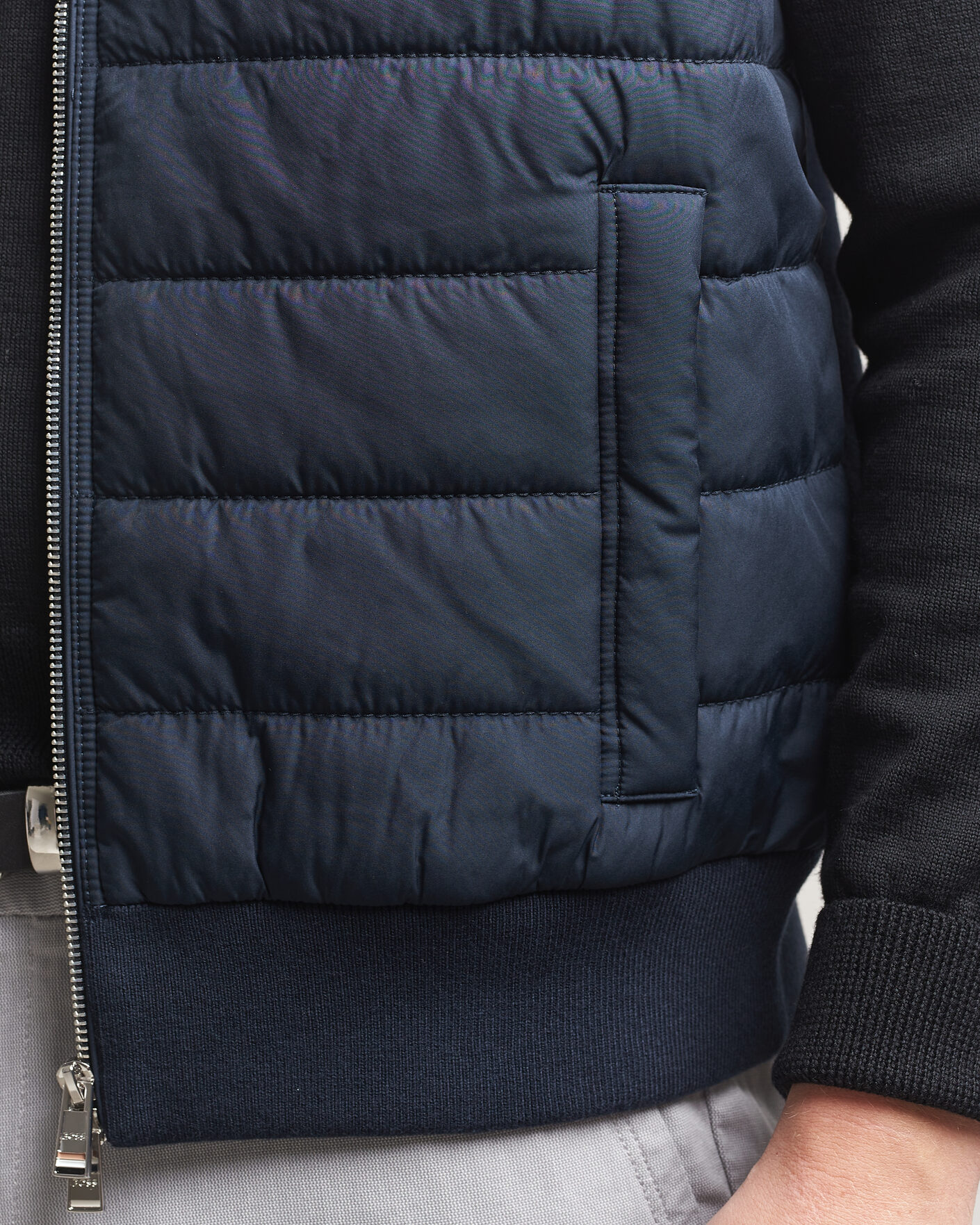 Herren | Westen | BOSS BLACK | Urwin Cotton/Wool Vest Dark Blue