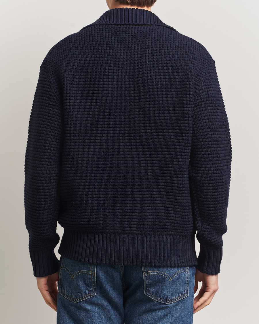 Herren | Pullover | BOSS BLACK | Ulivi Heavy Knitted Cardigan Dark Blue