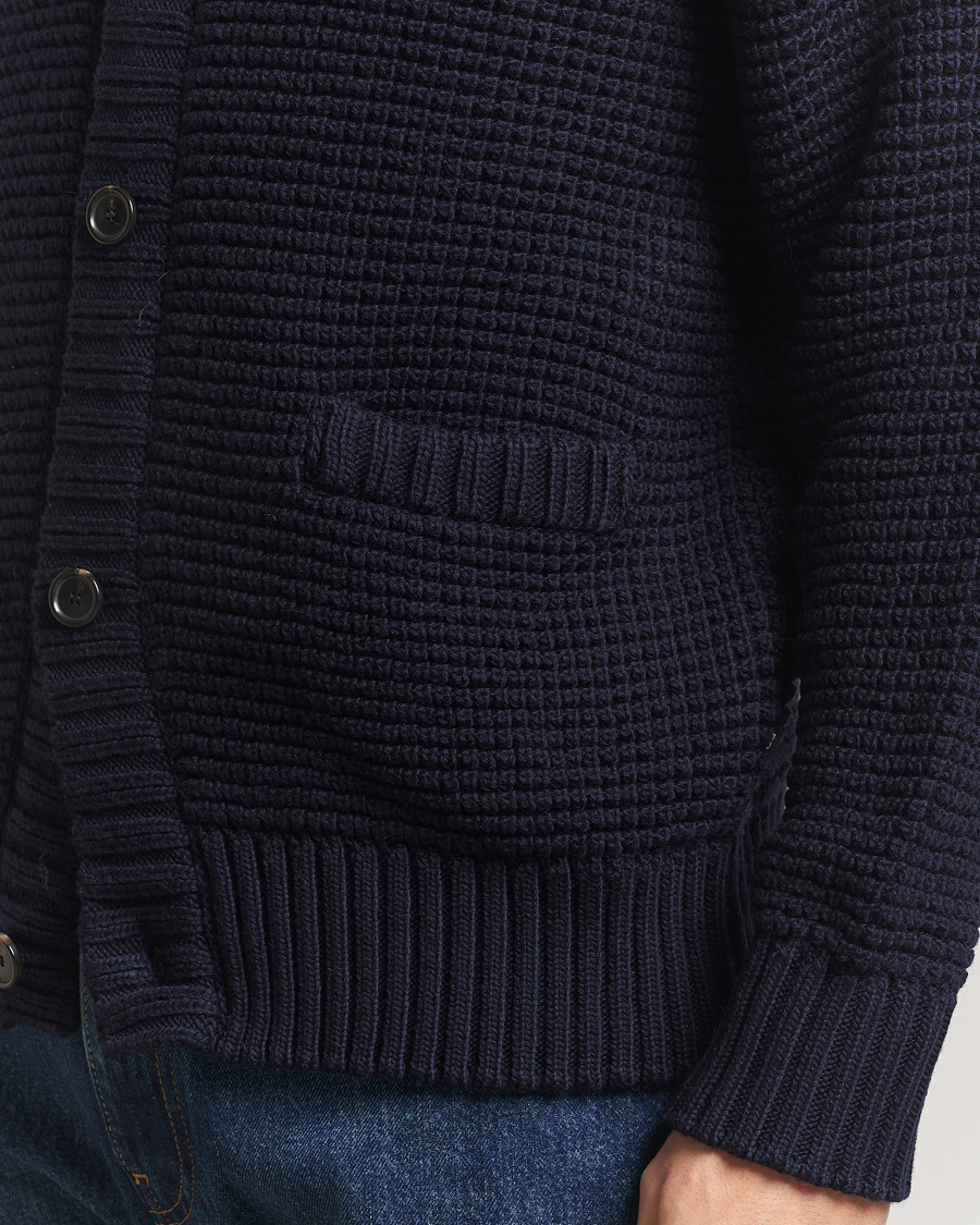 Herren | Pullover | BOSS BLACK | Ulivi Heavy Knitted Cardigan Dark Blue