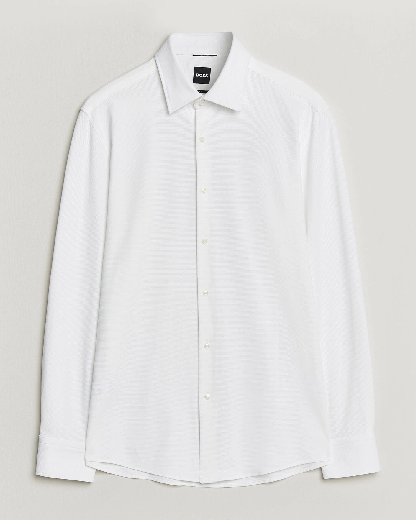Herren | Hemden | BOSS BLACK | Hank Structured Jersey Shirt White