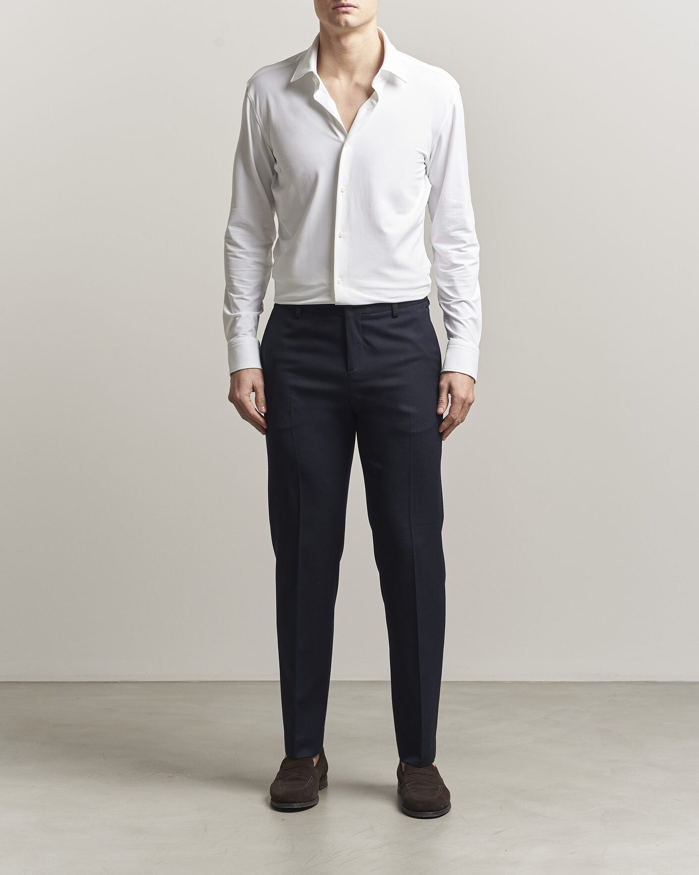 Herren | Hemden | BOSS BLACK | Hank Structured Jersey Shirt White