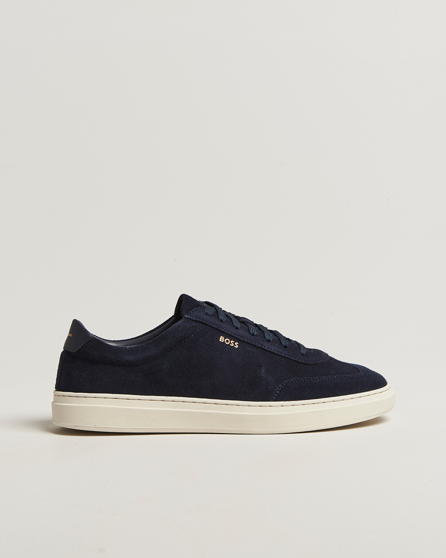 Herren | Sneaker | BOSS BLACK | Kieran Suede Sneaker Dark Blue