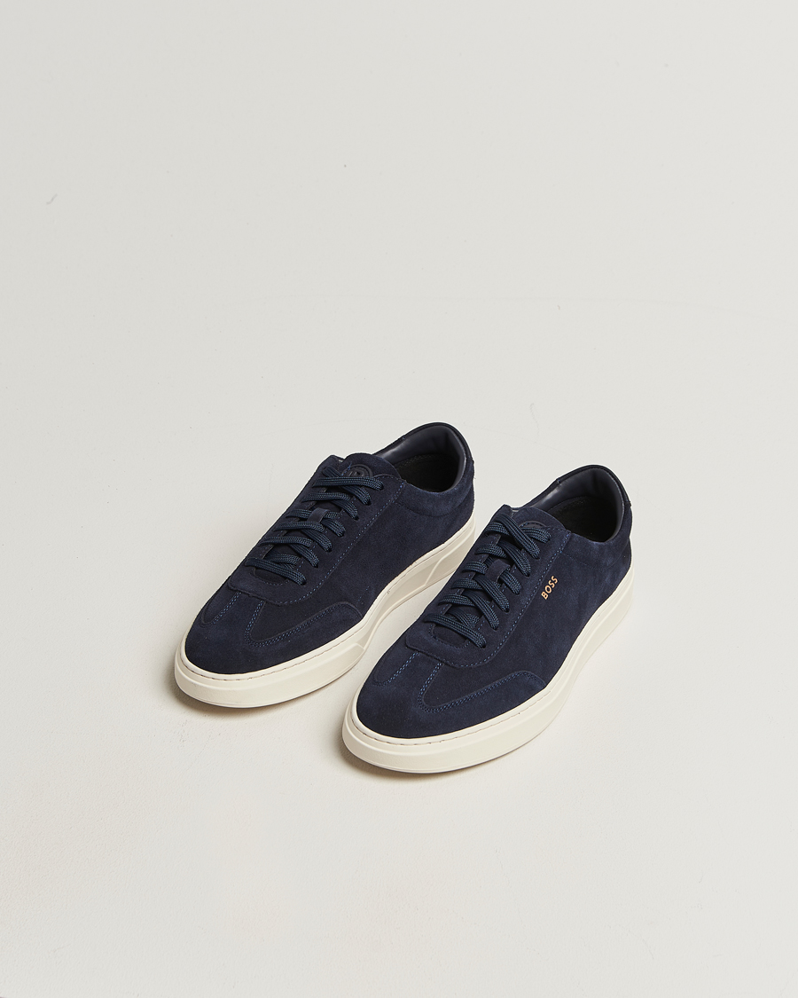 Herren | Sneaker | BOSS BLACK | Kieran Suede Sneaker Dark Blue