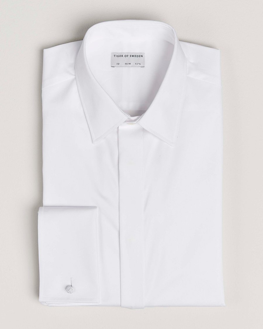 Herren | Hemden | Tiger of Sweden | Adley Tuxedo Shirt Pure White