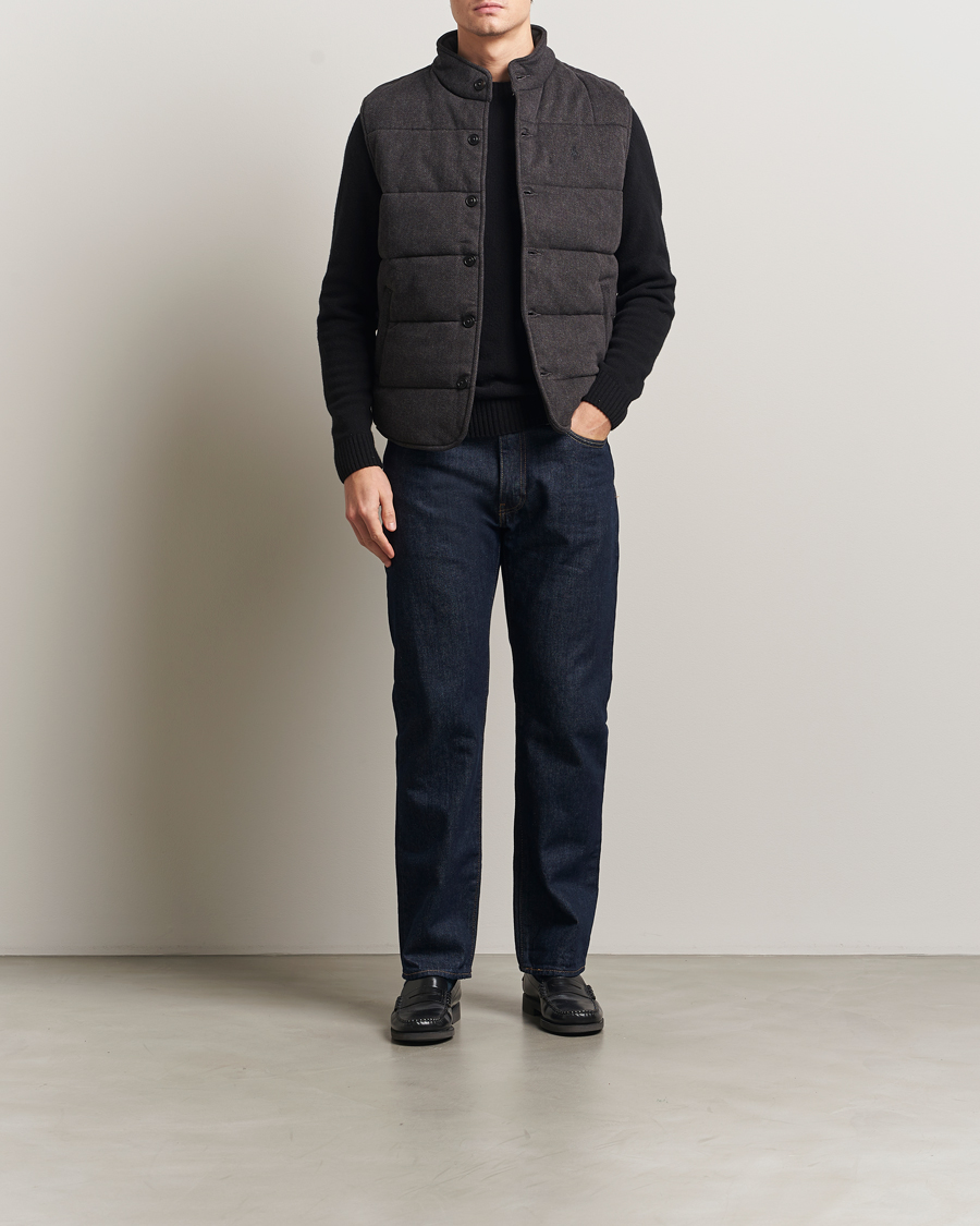 Herren | Westen | Polo Ralph Lauren | Knitted Herringbone Vest Dark Charcoal Heather