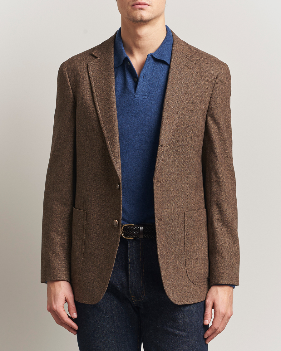 Herren | Sakkos | Polo Ralph Lauren | Herringbone Single Breasted Sportcoat Brown/Tan