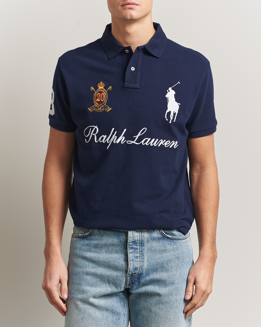 Herren | Poloshirts | Polo Ralph Lauren | Custom Slim Fit Big Pony Polo Cruise Navy