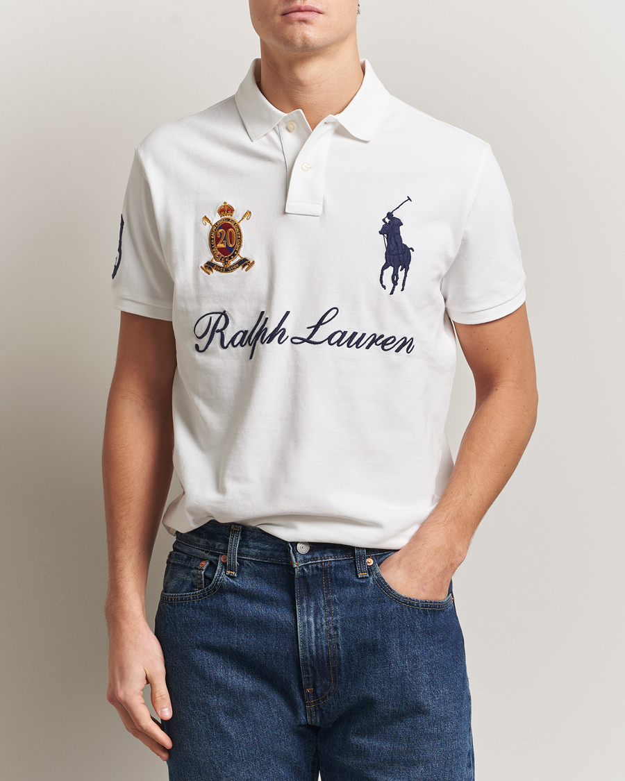 Herren | Poloshirts | Polo Ralph Lauren | Custom Slim Fit Big Pony Polo White