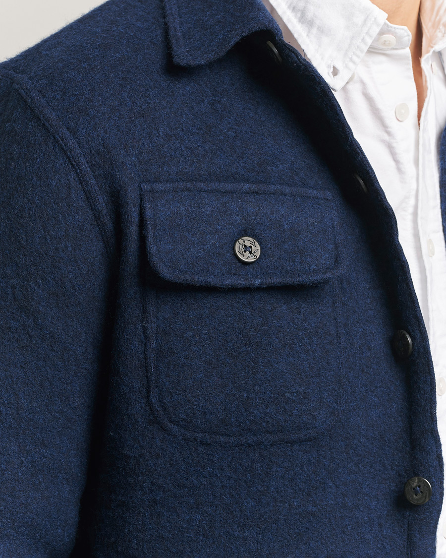 Herren | Hemden | Polo Ralph Lauren | Felted Wool Pocket Shirt RL Navy
