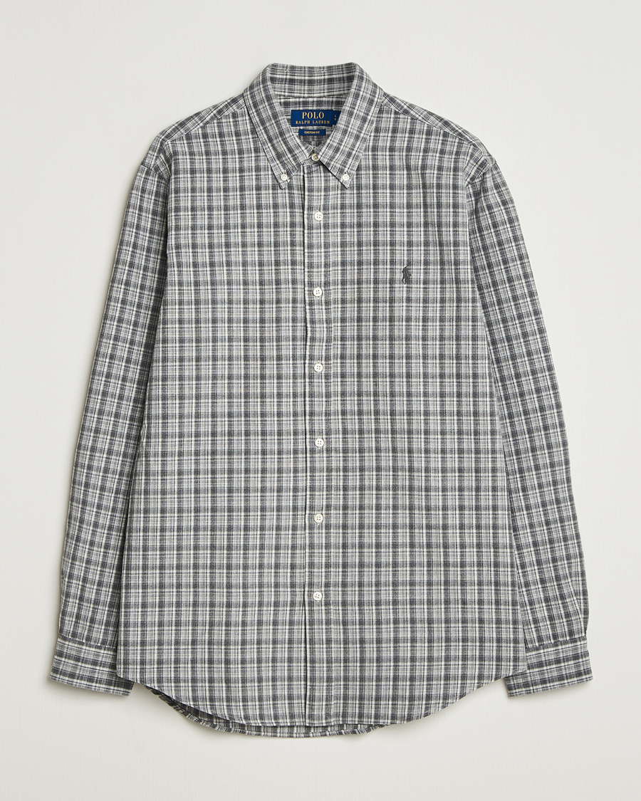 Herren | Hemden | Polo Ralph Lauren | Custom Fit Checked Shirt Grey Heather Multi