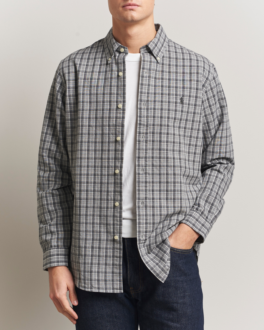 Herren | Hemden | Polo Ralph Lauren | Custom Fit Checked Shirt Grey Heather Multi