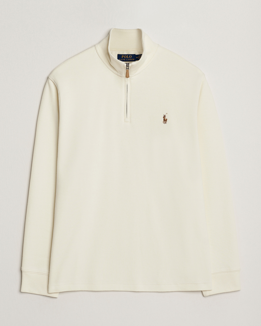 Herren | Pullover | Polo Ralph Lauren | Double Knitted Half Zip Parchment Cream