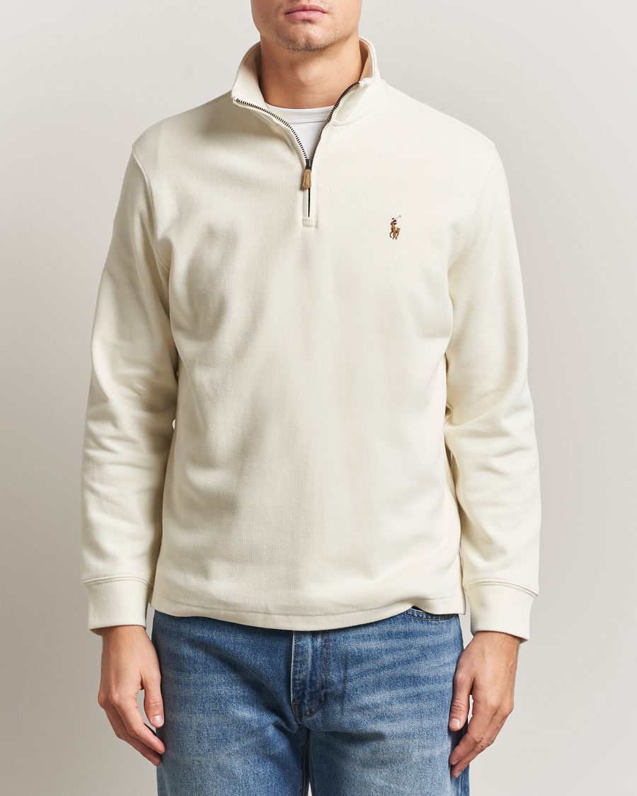 Herren | Pullover | Polo Ralph Lauren | Double Knitted Half Zip Parchment Cream