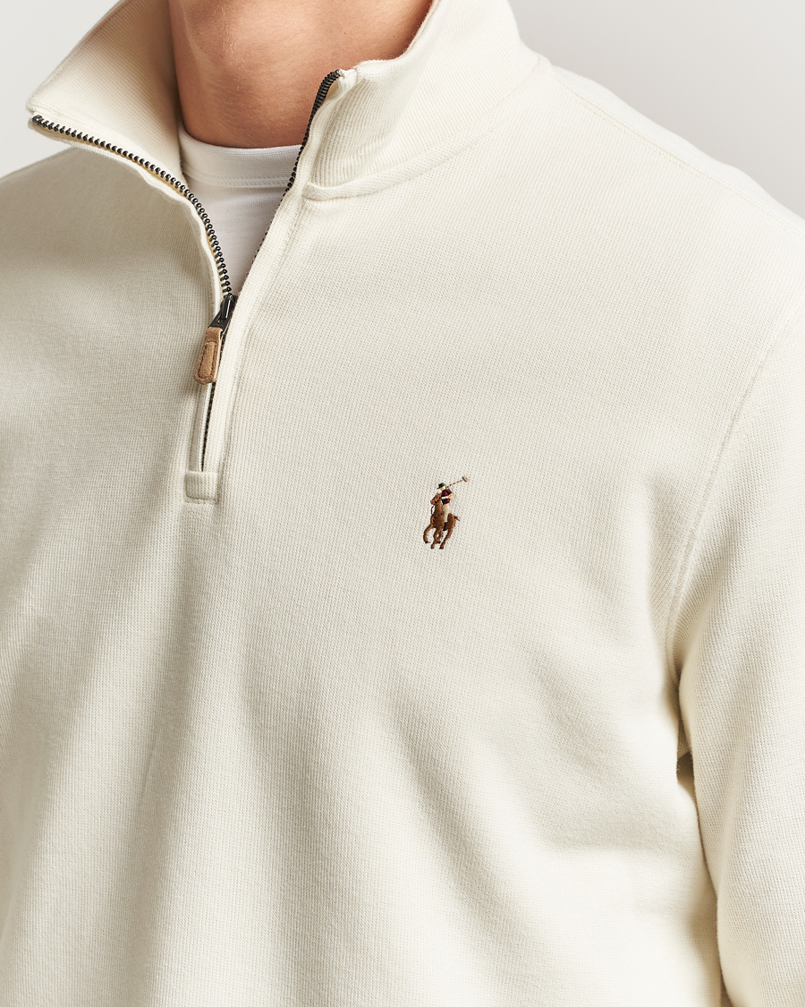 Herren | Pullover | Polo Ralph Lauren | Double Knitted Half Zip Parchment Cream