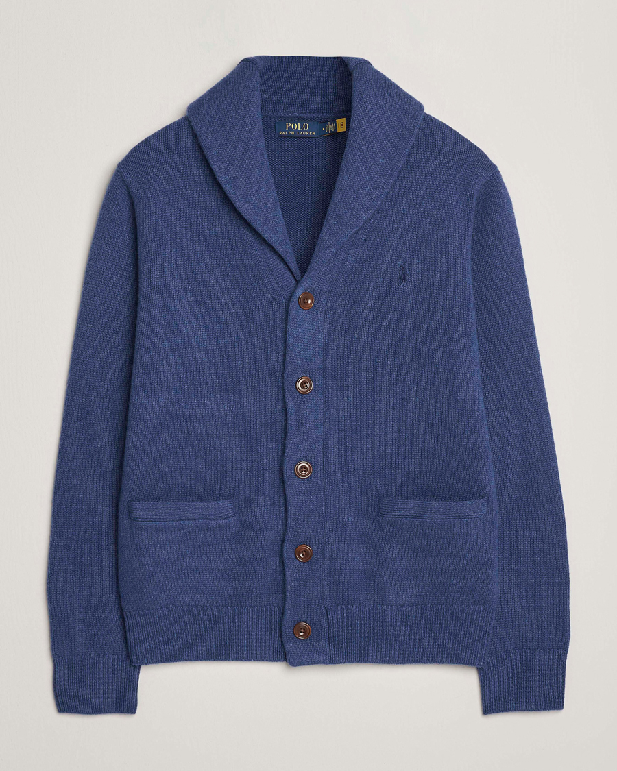 Herren | Pullover | Polo Ralph Lauren | Wool/Cashmere Shawl Collar Cardigan Navy Heather