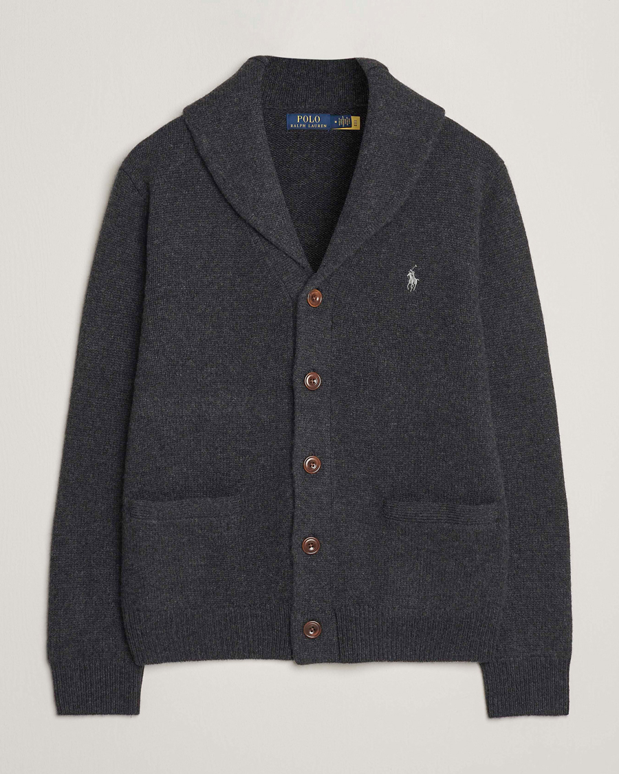 Herren | Pullover | Polo Ralph Lauren | Wool/Cashmere Shawl Collar Cardigan Granite Heather
