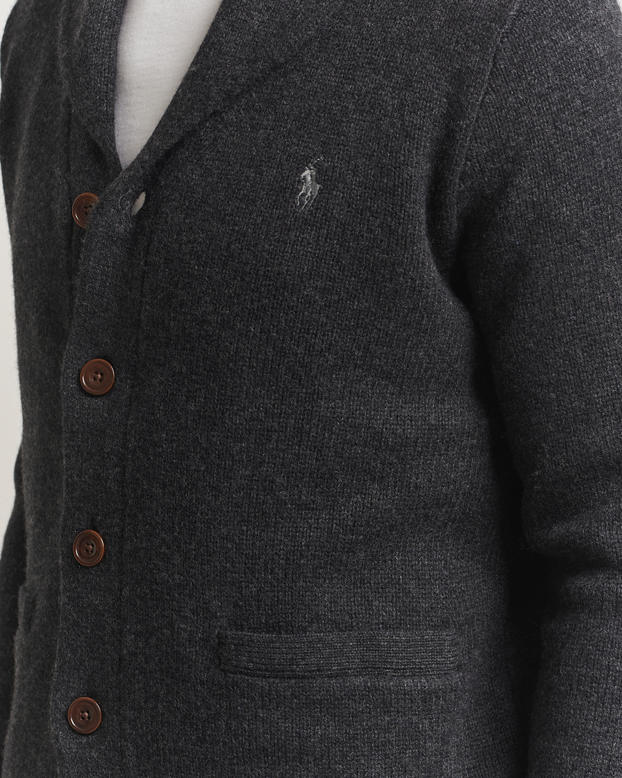 Herren | Pullover | Polo Ralph Lauren | Wool/Cashmere Shawl Collar Cardigan Granite Heather