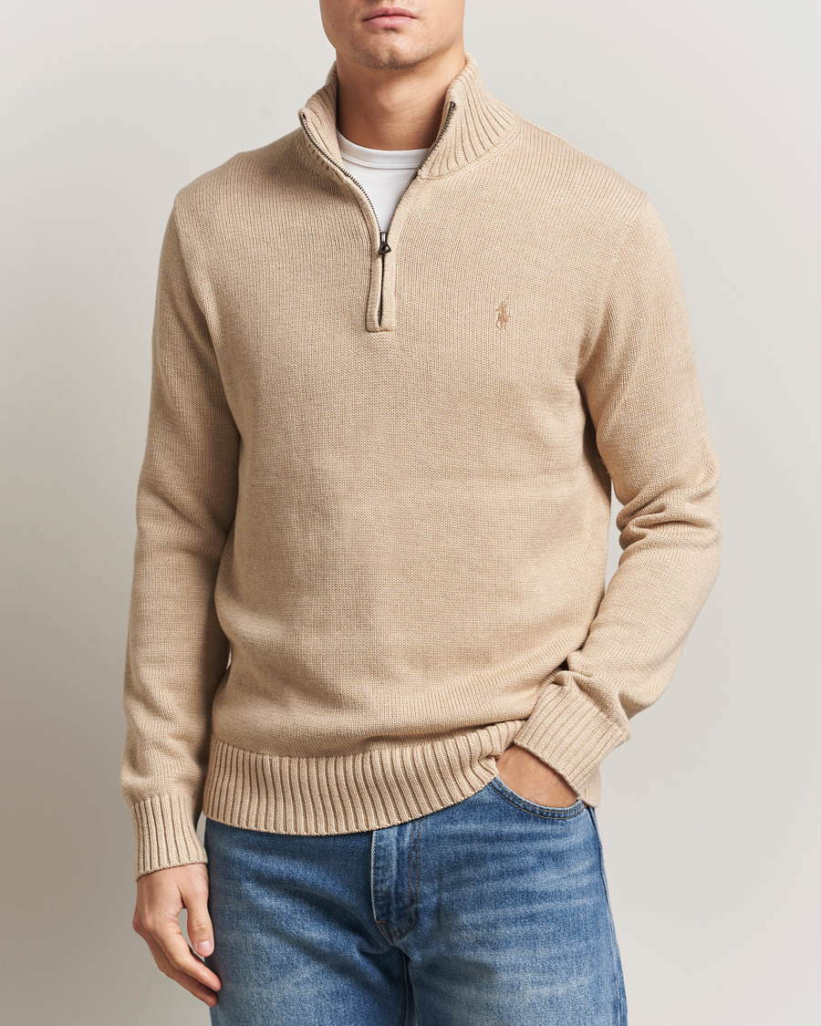 Herren | Pullover | Polo Ralph Lauren | Cotton Pullover Half Zip Dune Melange