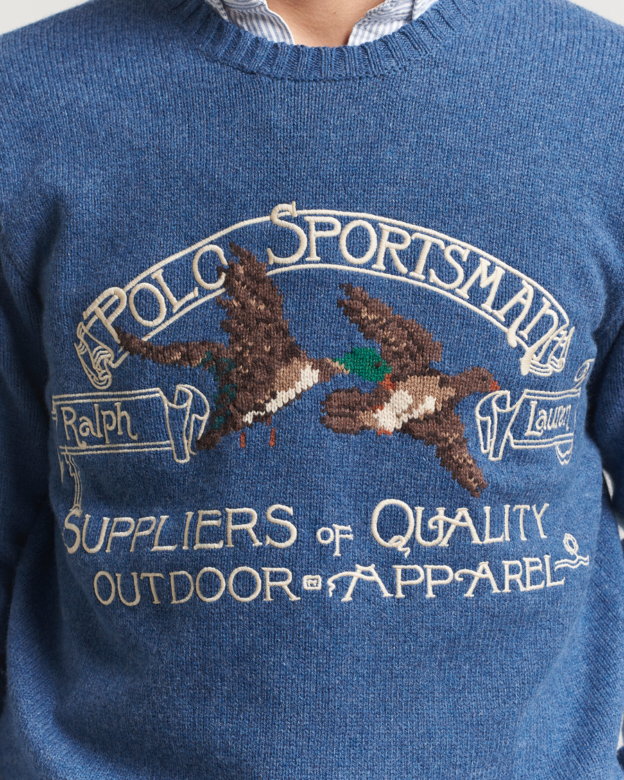 Herren | Pullover | Polo Ralph Lauren | Cotton/Wool Printed Sweater Blue Multi