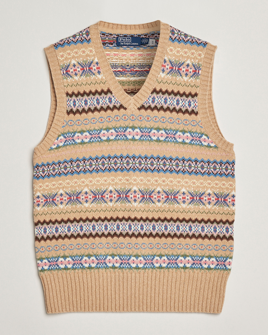 Herren | Pullover | Polo Ralph Lauren | Cotton Wool Long Sleeve Sweater Tan Multi
