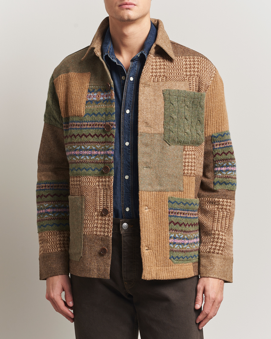 Herren | Pullover | Polo Ralph Lauren | Wool Blend Cardigan Tan Multi