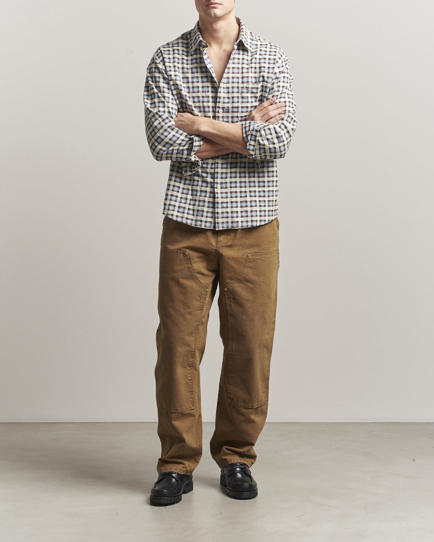 Herren | Hosen | Carhartt WIP | Double Knee Pants Hamilton Brown Grind Washed