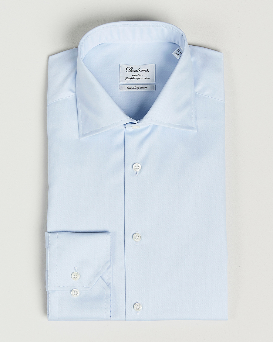 Herren | Hemden | Stenströms | Slimline X-Long Sleeve Shirt Light Blue