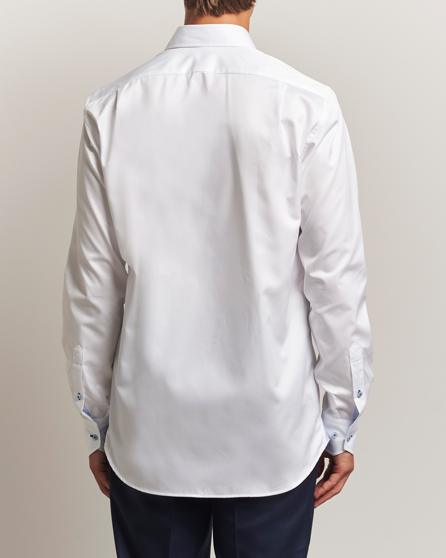 Herren | Hemden | Stenströms | Regular Fit X-Long Sleeve Contrast Shirt White