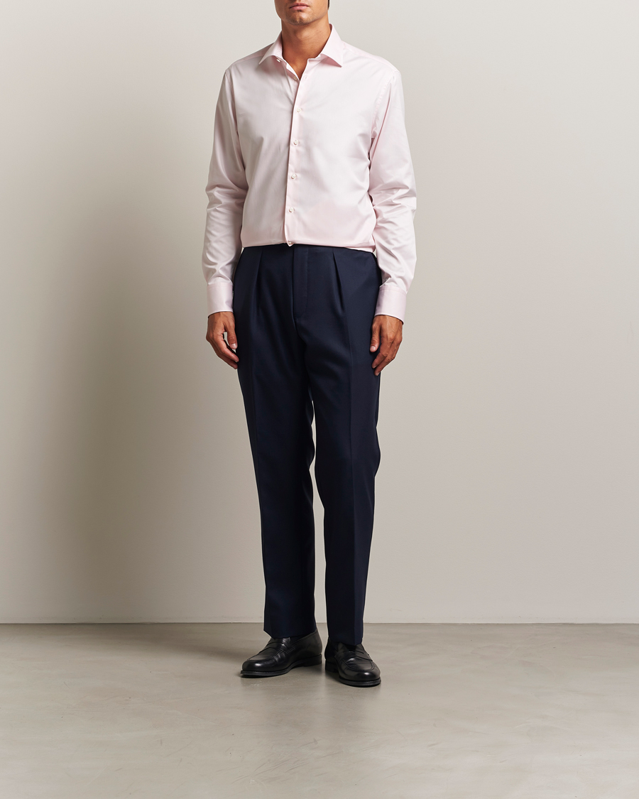 Herren | Hemden | Stenströms | Regular Fit Cut Away Shirt Pink
