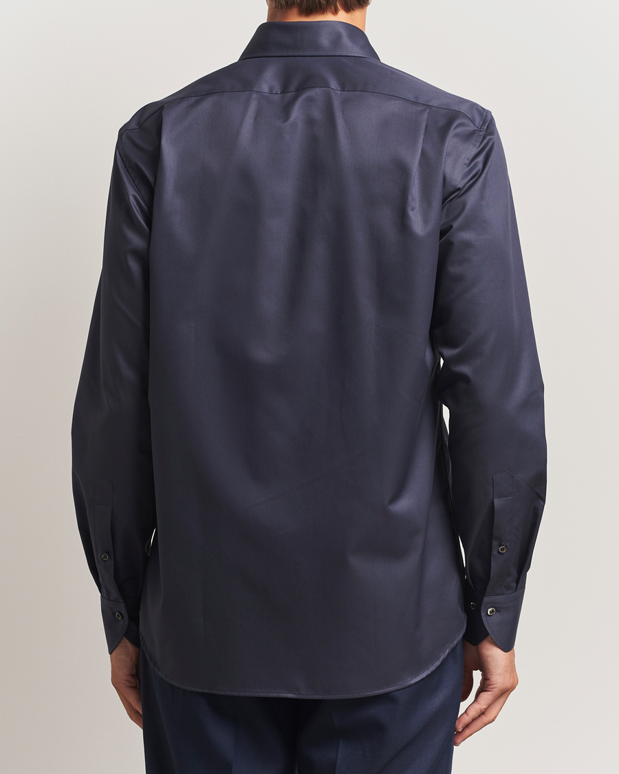 Herren | Hemden | Stenströms | Regular Fit Extreme Cut Away Shirt Navy