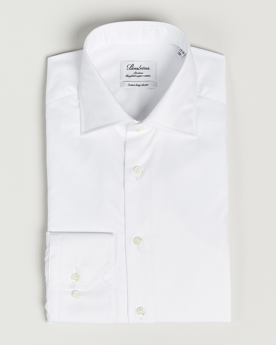 Herren | Hemden | Stenströms | Slimline X-Long Sleeve Shirt White