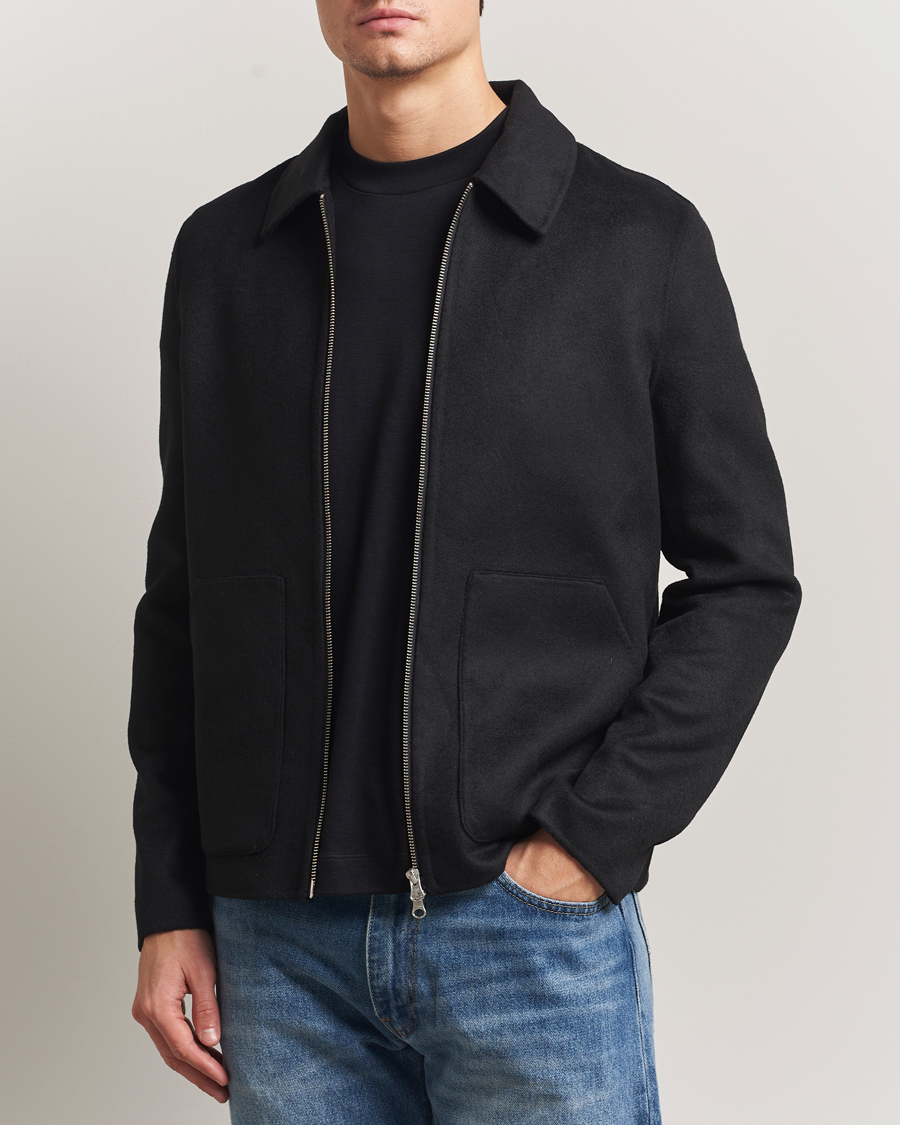 Herren | Jacken | Samsøe Samsøe | Sapaulo Wool Full Zip Shirt Jacket Black