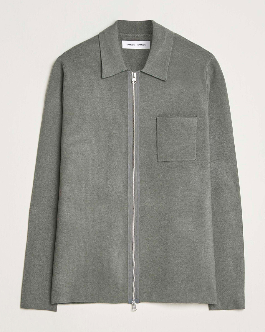 Herren | Pullover | Samsøe Samsøe | Guna Full Zip Castor Grey