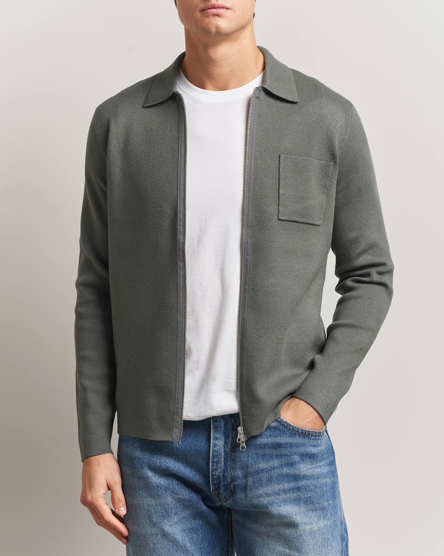 Herren | Pullover | Samsøe Samsøe | Guna Full Zip Castor Grey