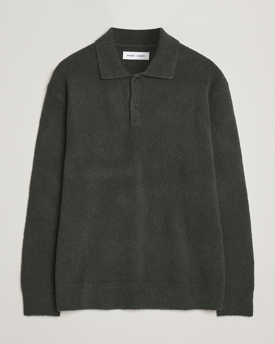 Herren | Pullover | Samsøe Samsøe | Nino Knitted Polo Dark Evergreen