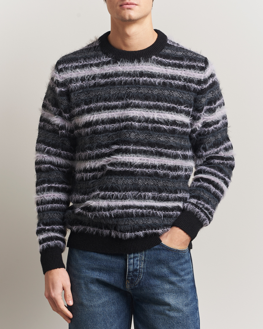 Herren | Pullover | Samsøe Samsøe | Finnley Striped Knitted Sweater Black Multi