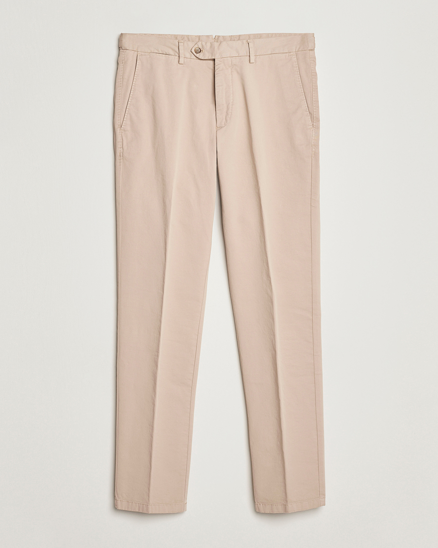 Herren | Hosen | Oscar Jacobson | Danwick Cotton Trousers Beige