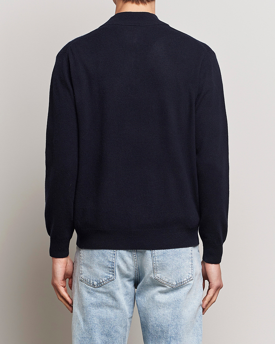 Herren | Pullover | Oscar Jacobson | Patton Wool Half-Zip Navy