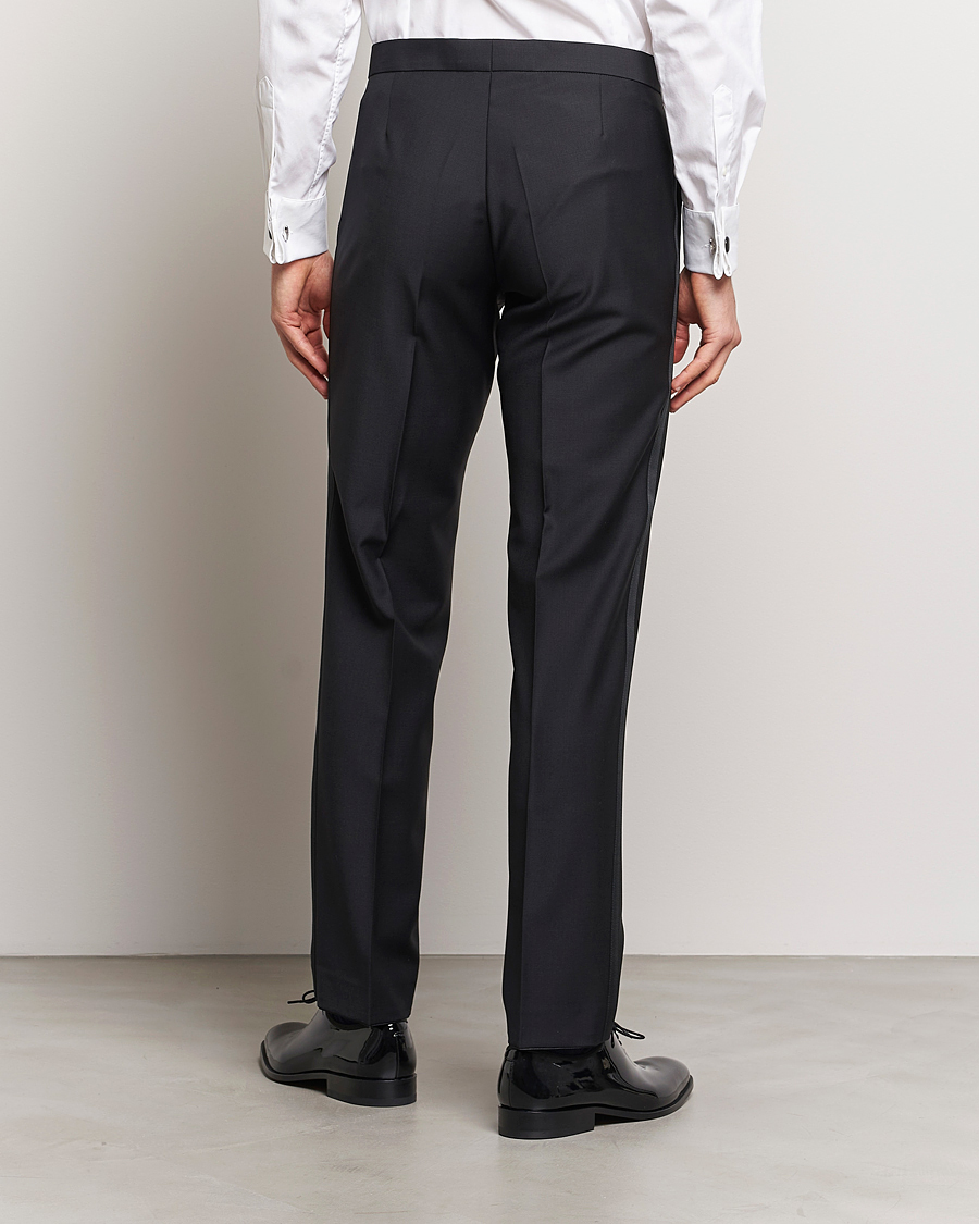 Herren | Hosen | Oscar Jacobson | Denz Straight Wool Tuxedo Trousers Black