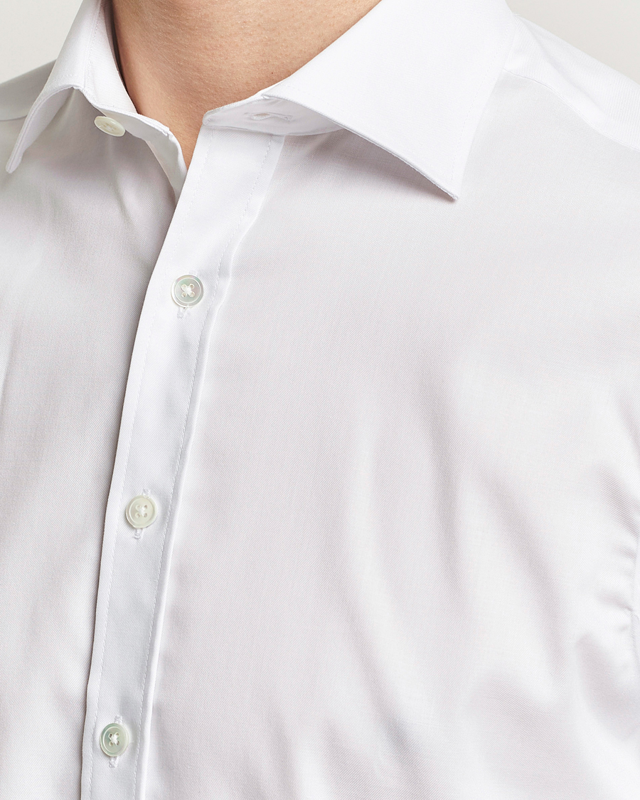 Herren | Hemden | Oscar Jacobson | Slim Fit Cut Away Non Iron Twill White