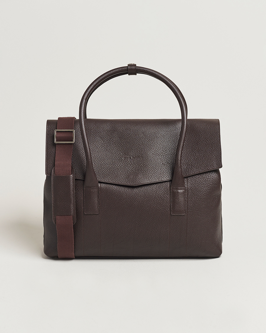Herren | Taschen | Oscar Jacobson | Overnight Leather Bag Dark Mud Brown