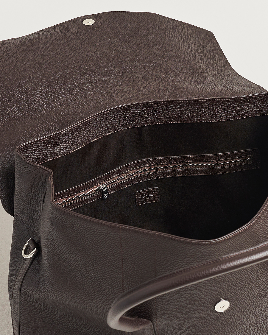 Herren | Taschen | Oscar Jacobson | Overnight Leather Bag Dark Mud Brown