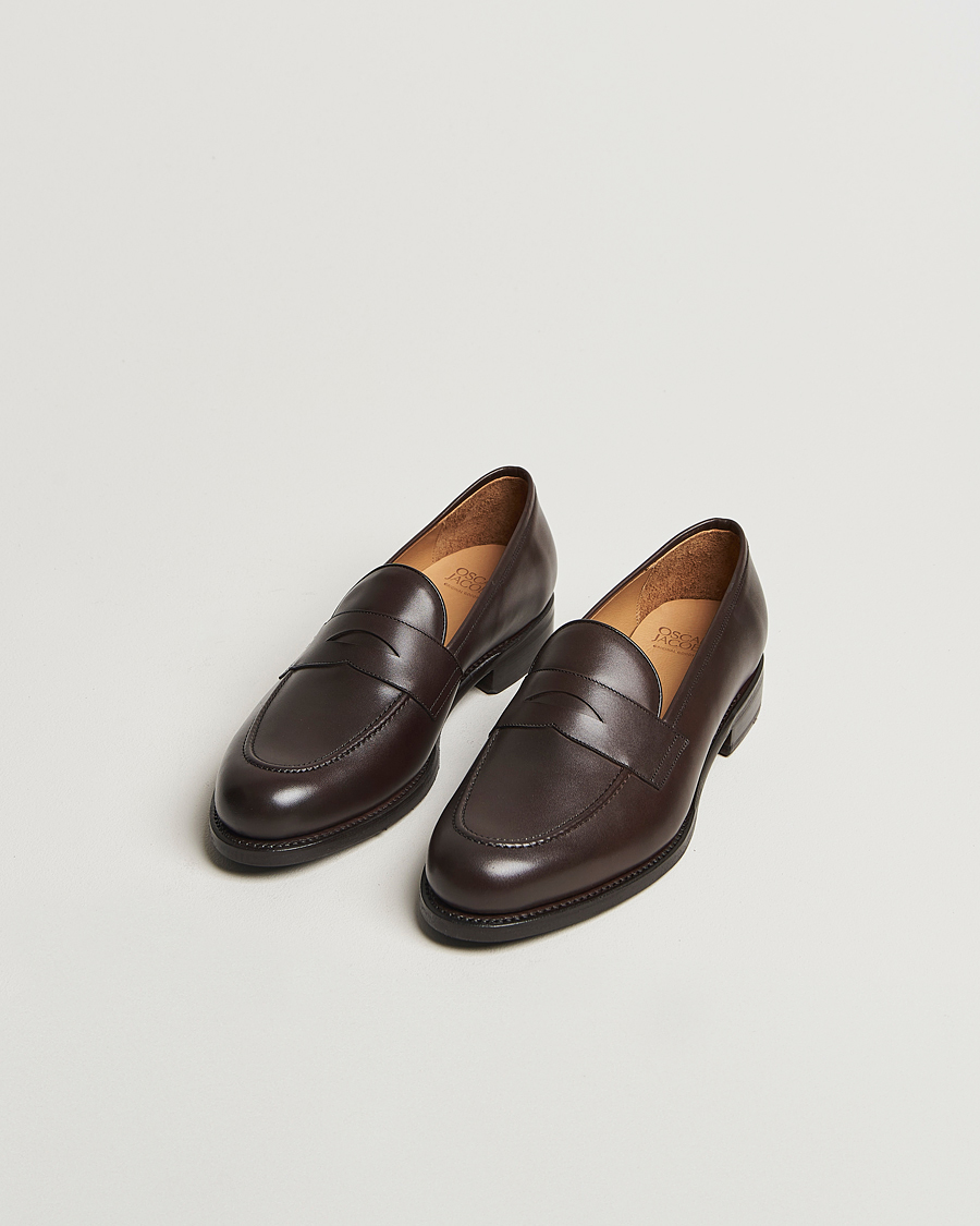 Herren | Loafer | Oscar Jacobson | Penny Loafers Dark Mud Brown