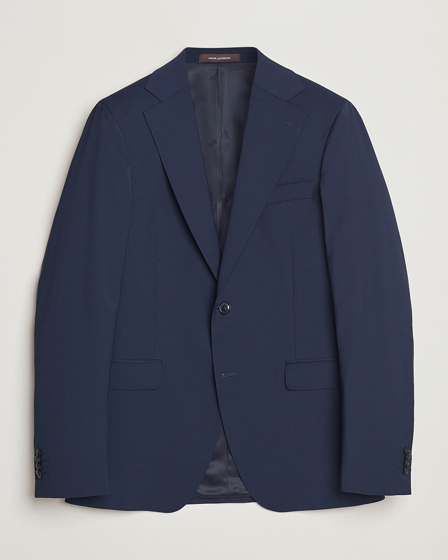 Herren | Sakkos | Oscar Jacobson | Ego Wool Blend Blazer Navy
