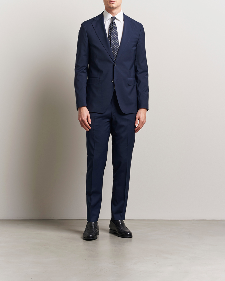 Herren | Sakkos | Oscar Jacobson | Ego Wool Blend Blazer Navy