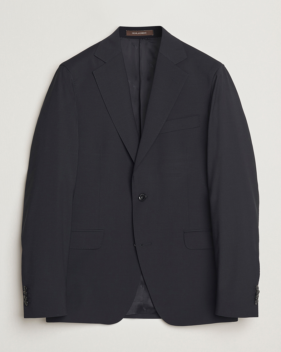 Herren | Sakkos | Oscar Jacobson | Ego Wool Blend Blazer Black