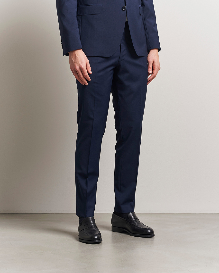 Herren | Hosen | Oscar Jacobson | Denz Wool Blend Trousers Navy