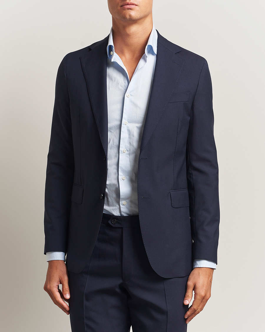 Herren | Sakkos | Oscar Jacobson | Ego Wool Blazer Blue