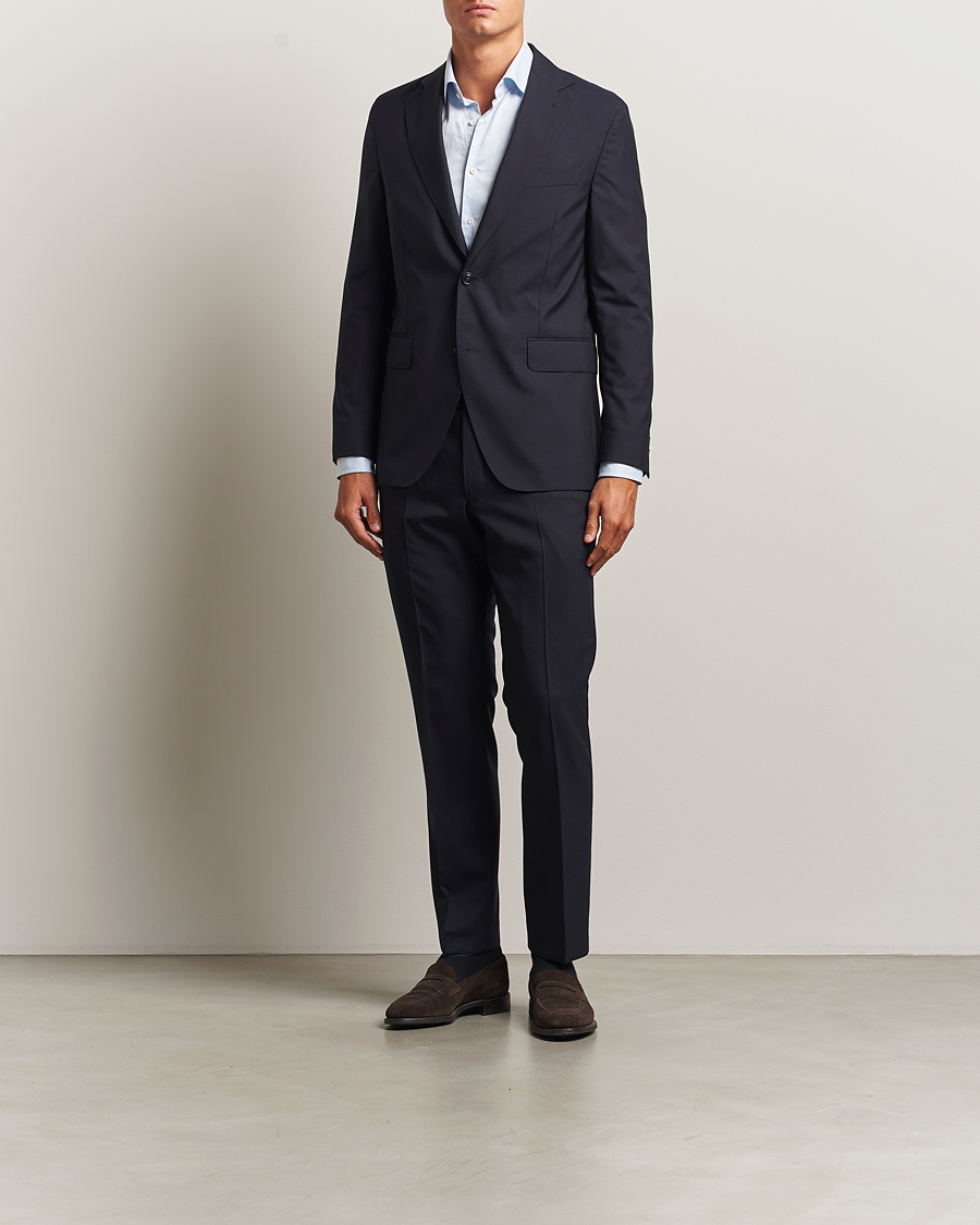 Herren | Sakkos | Oscar Jacobson | Fogerty Wool Blazer Navy