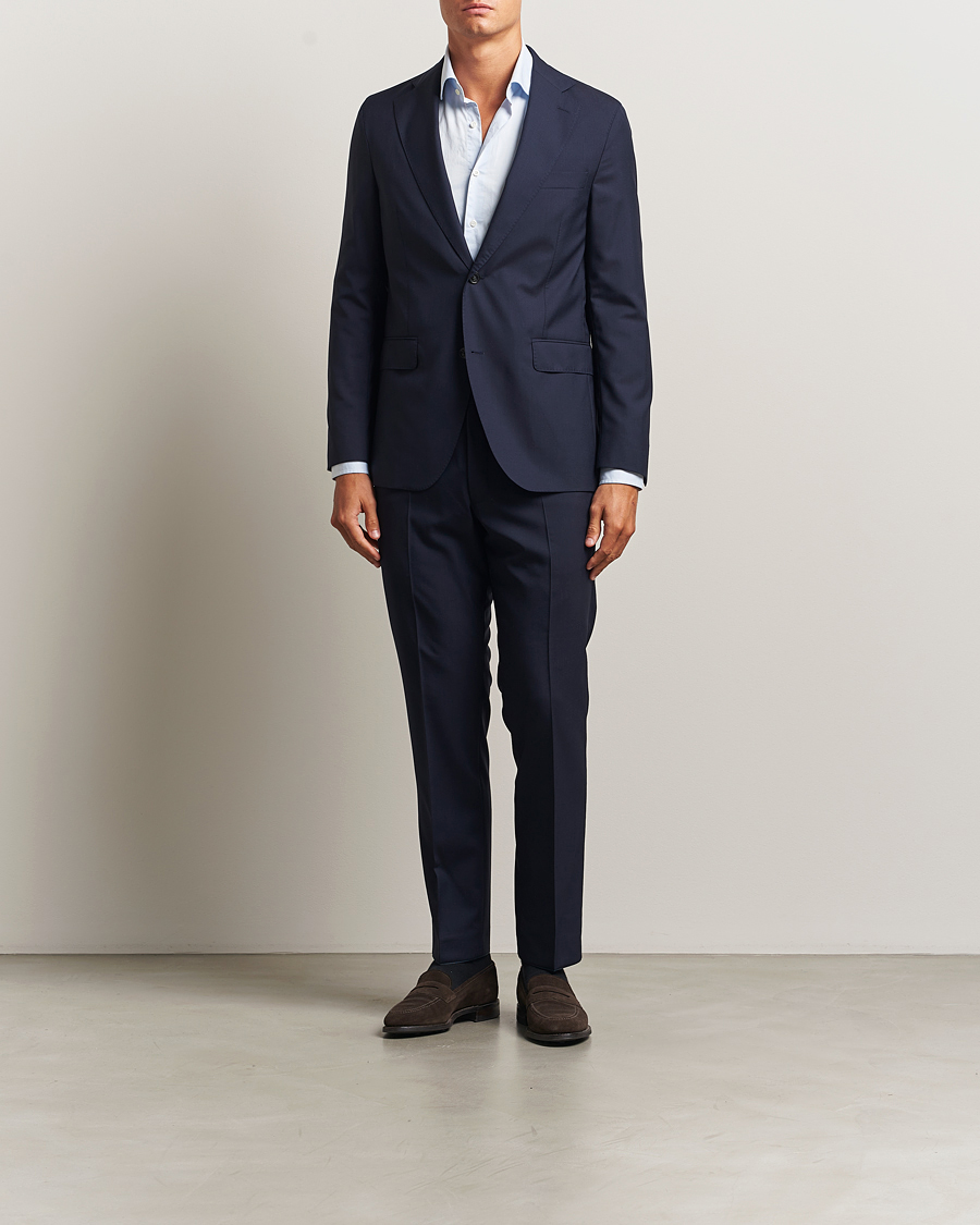 Herren | Sakkos | Oscar Jacobson | Fogerty Wool Blazer Blue